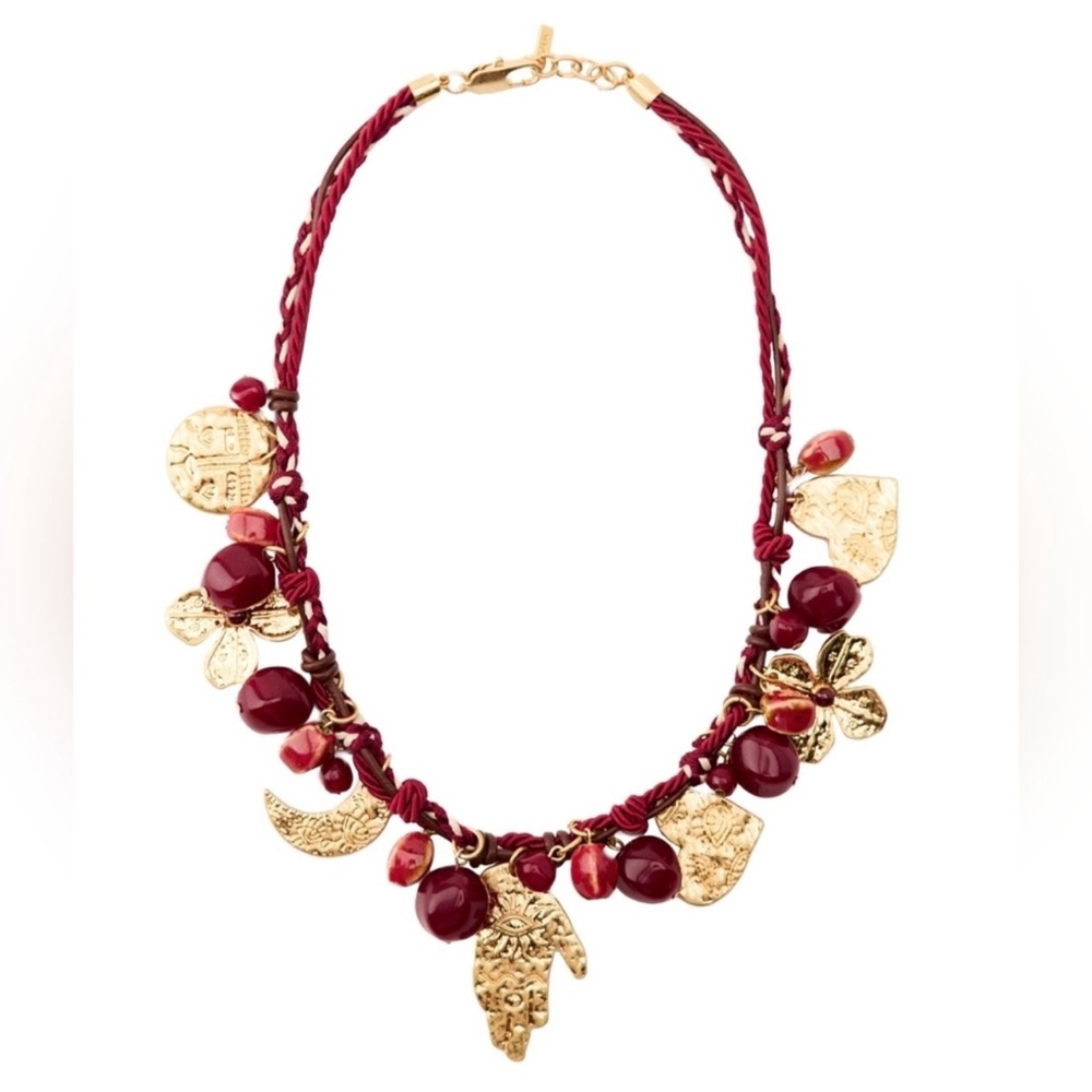 ZARA Triple Chord Charm Necklace. New